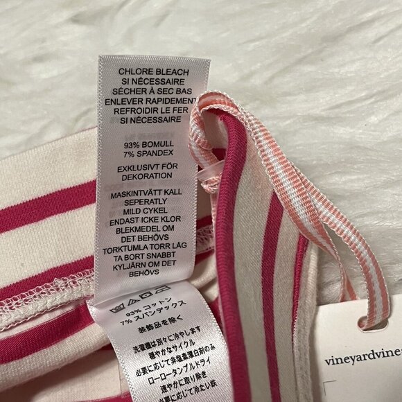 NWT Vineyard Vines Girls' Everyday Bike Short Cranberry Stripe Size Medium 10-12 - Picture 6 of 11